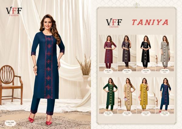 VFF Taniya Beautiful Embroidery Kurti With Bottom 